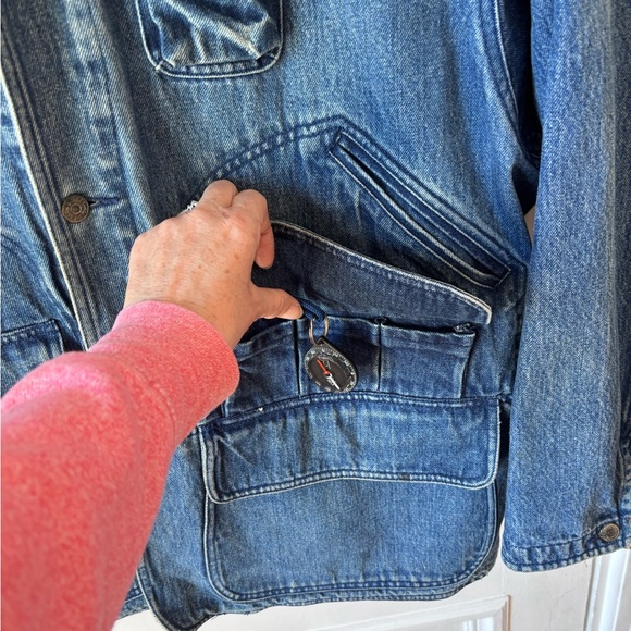 Vintage Polo Ralph Lauren Denim Hunting /Utility/Chore Jacket Size Large Pockets - Picture 4 of 16